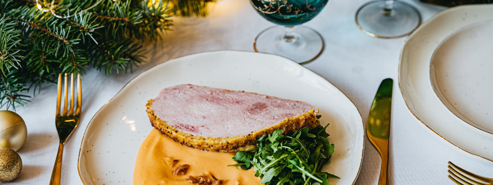 Švédská vánoční šunka a batátové pyré